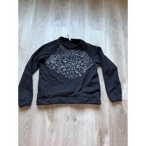 Lululemon Snapshot Crew Reflective Crewneck Sweatshirt Black Leopard, size 10